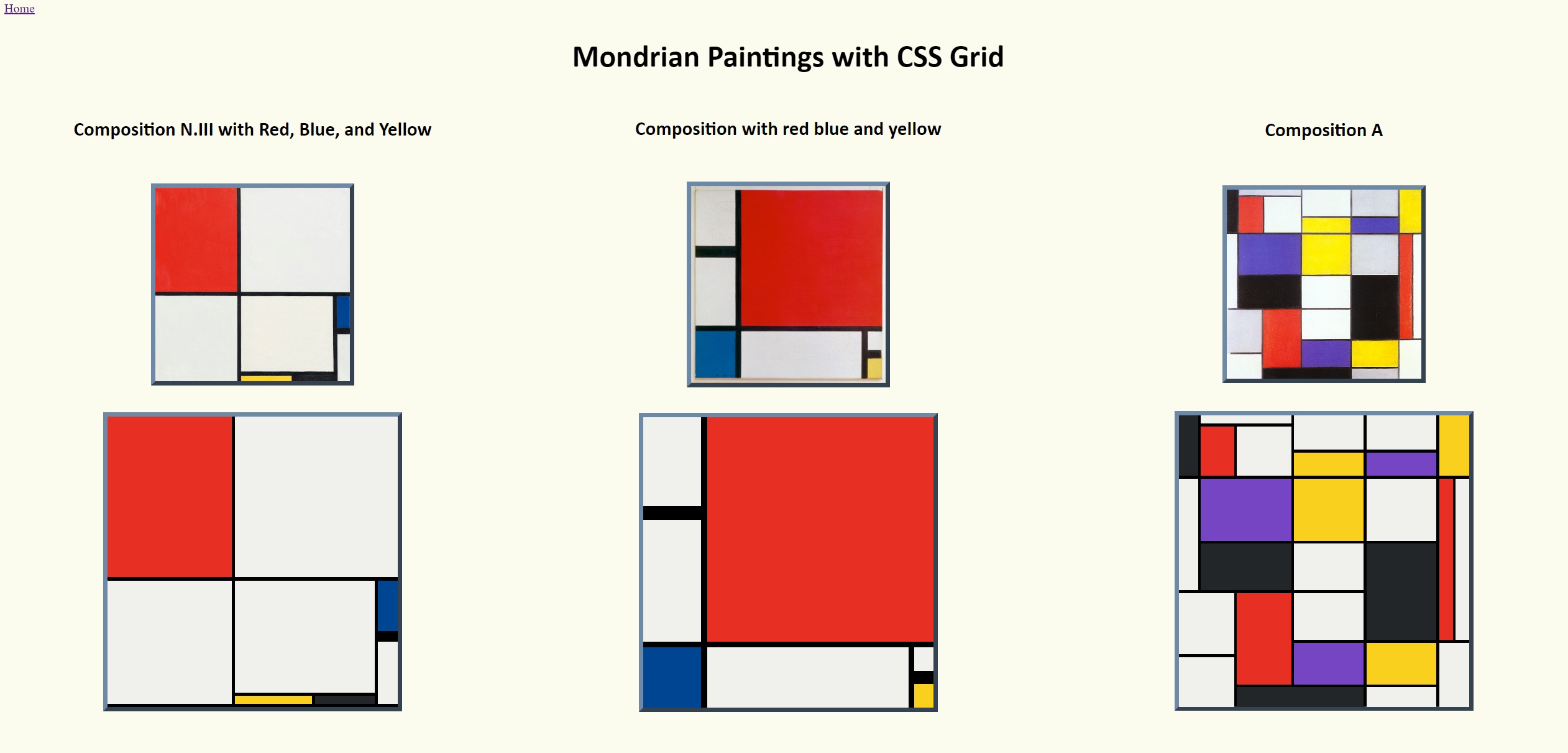 Mondrian Paintings project preview